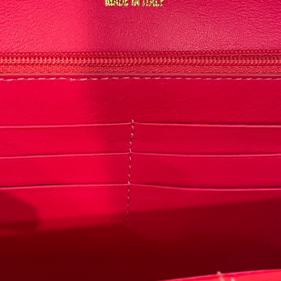 Jimmy Choo Pink Patent Leather Wallet/Clutch authentication papers, box, duster. - Picture 4 of 16